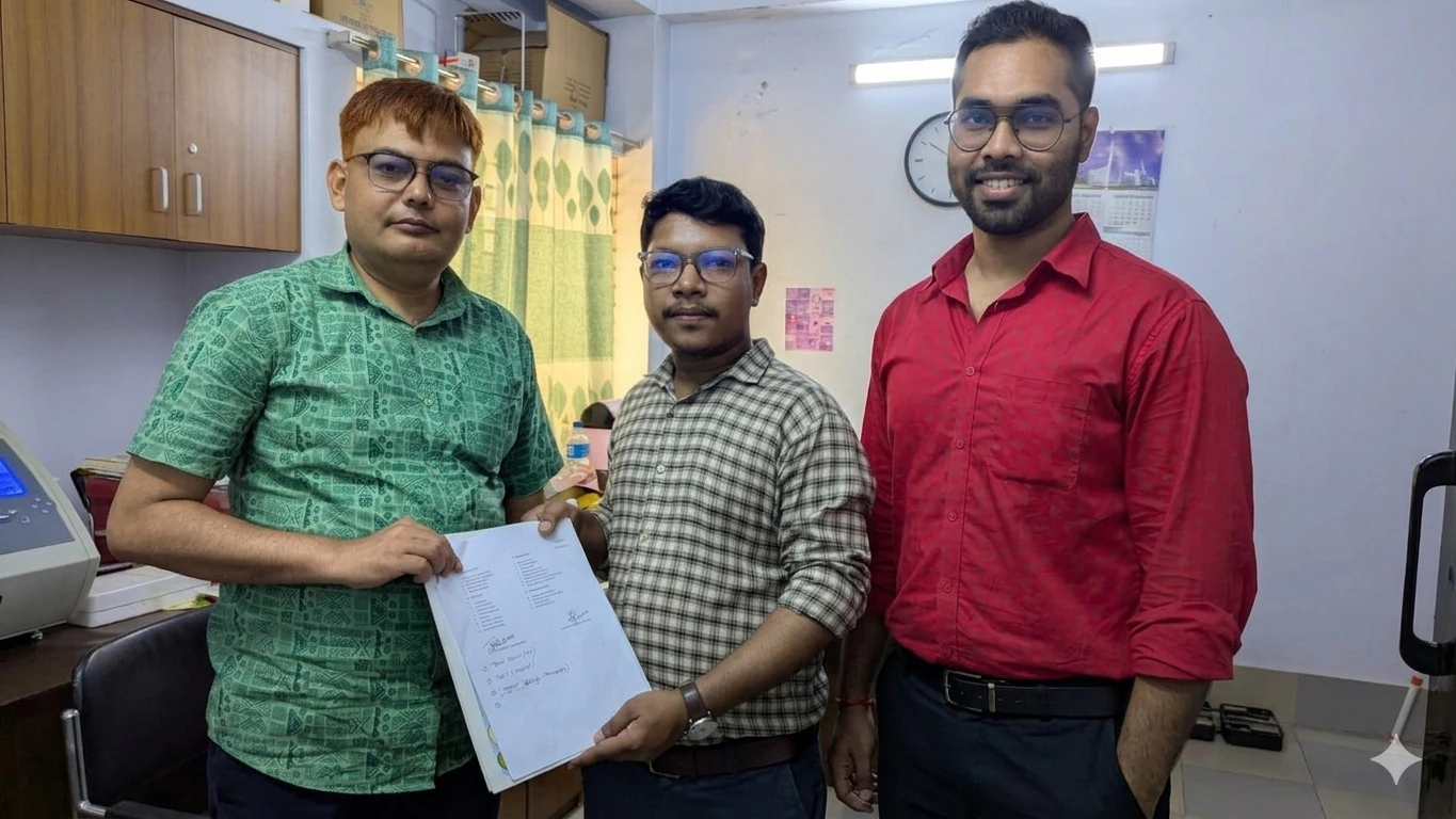 Healthcare and MacroHealthPlus representatives at an implementation handover